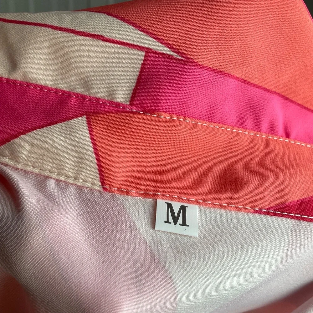 Pattern Button Up Blouse - Picture 3 of 3